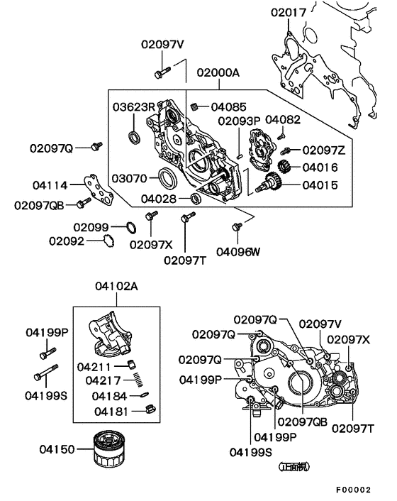 Oil pump & oil filter