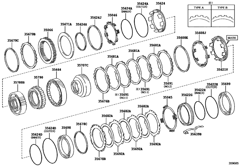 Center Support & Planetary Sun Gear (Atm)