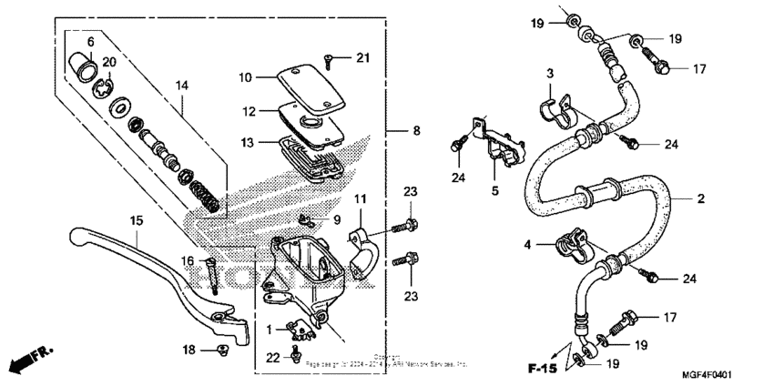 Front brake master cylinder (fsc600d)