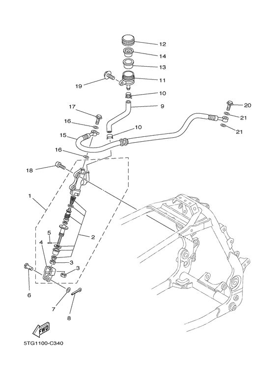 Rear master cylinder