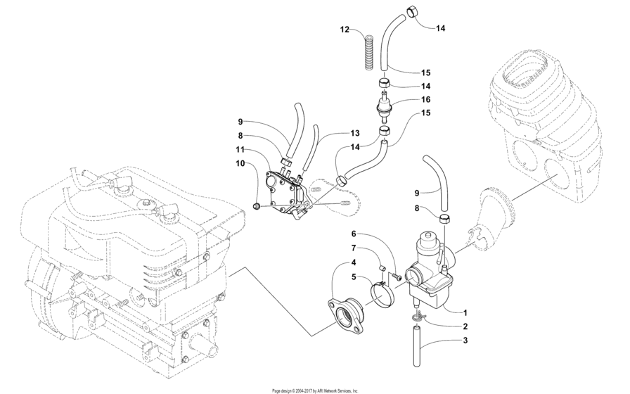Carburetor And Fuel Pump Assembly