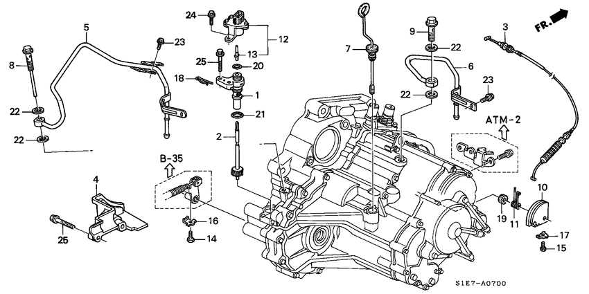 Atf pipe/speed sensor