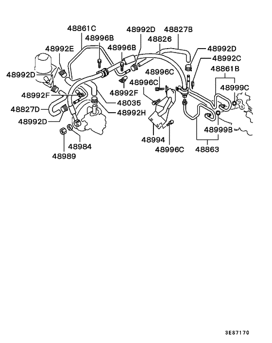 Power steering oil line