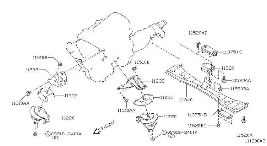 Engine & transmission   mounting
