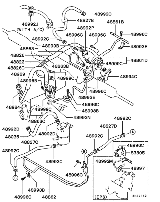 Power steering oil line