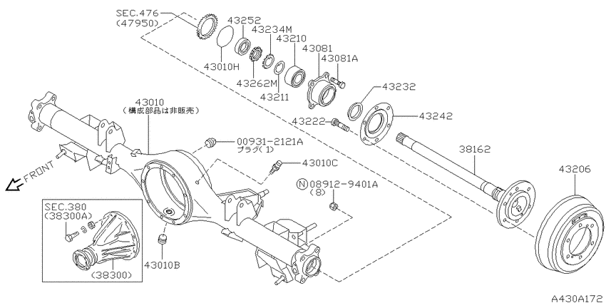 Rear axle