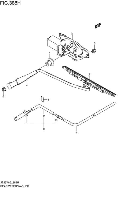 rear wind windshield wiper / washer