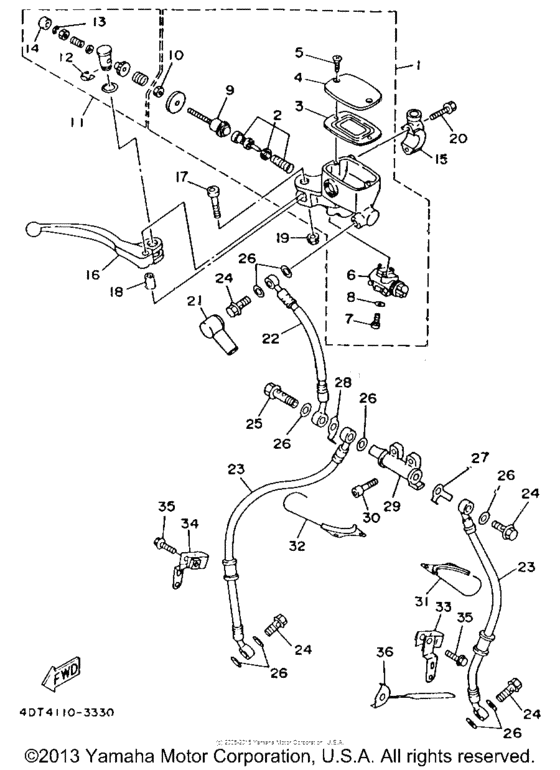 Front master cylinder