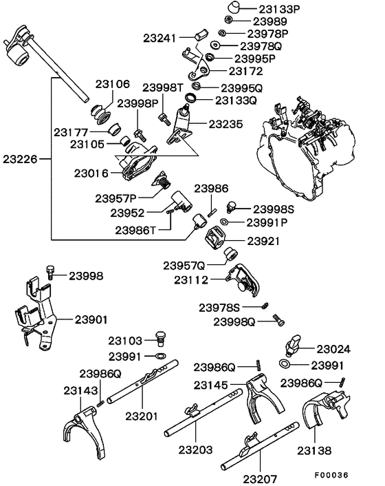 M/t gearshift control