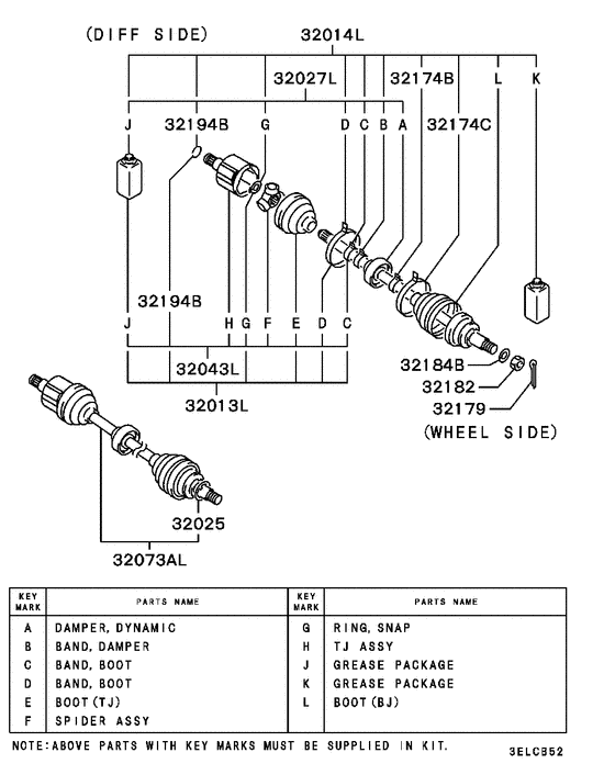 Front axle drive shaft