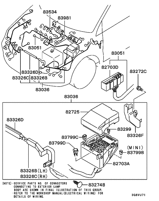 Wiring & attaching parts