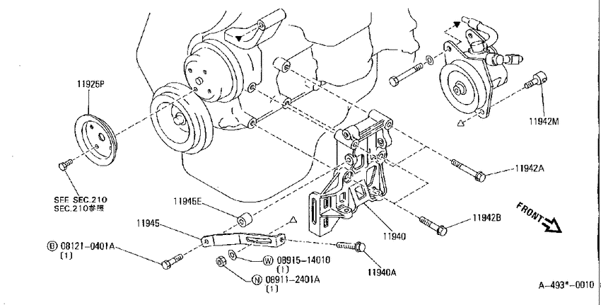 Power steering pump mounting