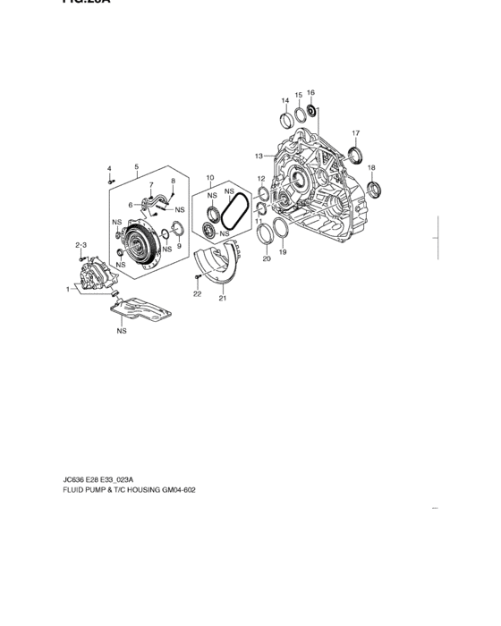 Fluid pump & t/c housing