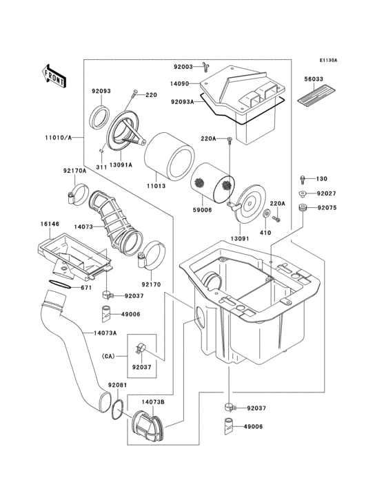 Air cleaner(klf400-b7)