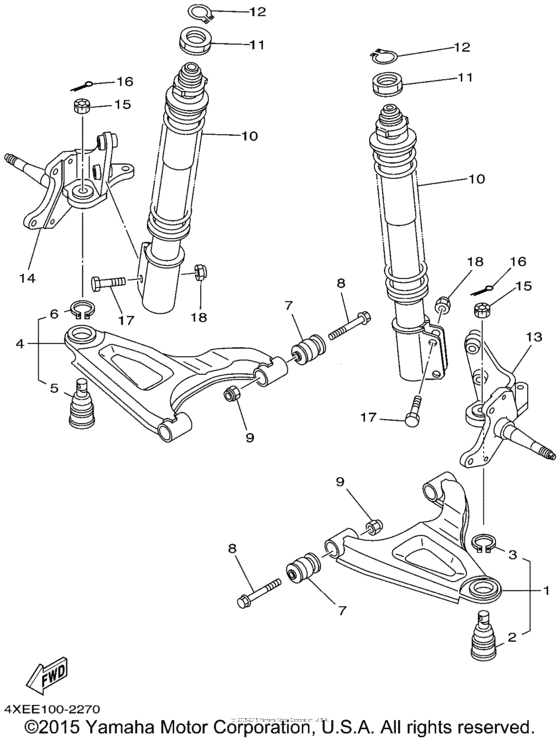 Front suspension wheel
