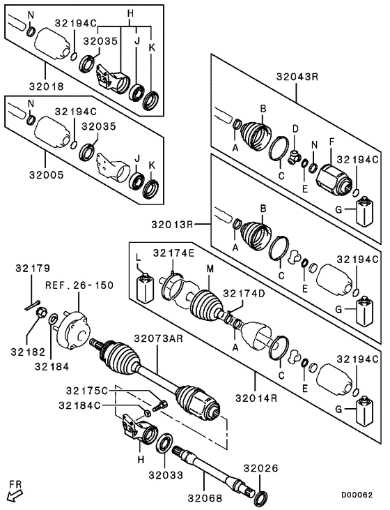 Front axle drive shaft