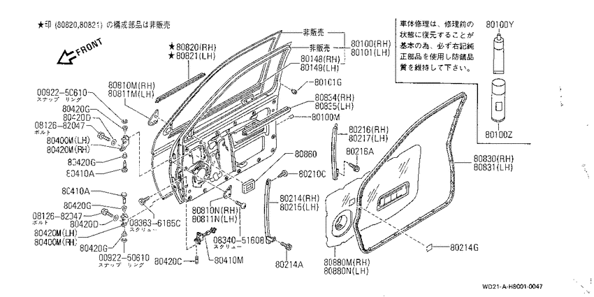 Front door panel
