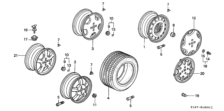 Tire/wheel disk