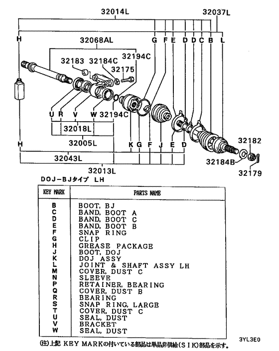 Front axle drive shaft