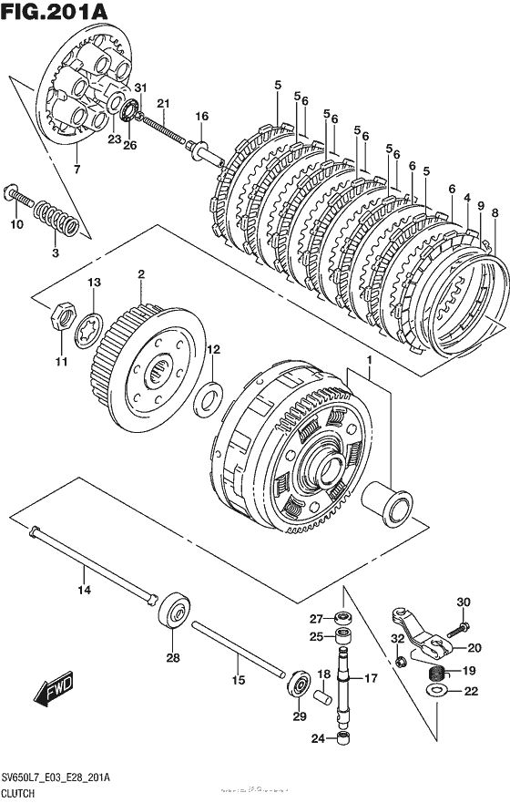 Clutch for 2017 Suzuki SV650 USA/ Canada sales region, , 16397901852721