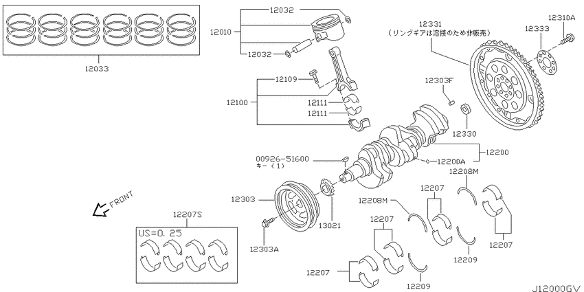 Piston,crankshaft & flywheel