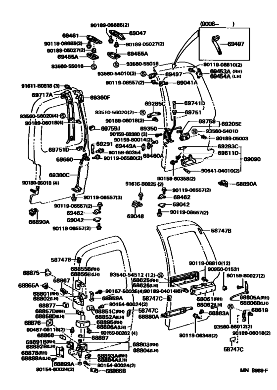Back Door Lock & Hinge