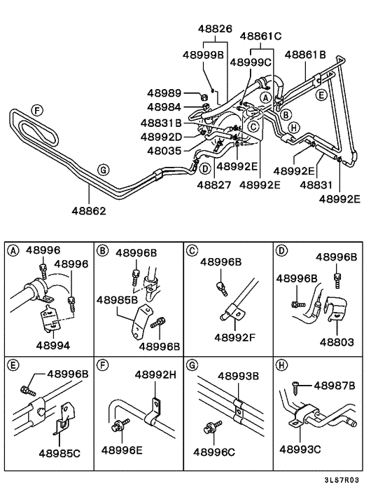 Power steering oil line