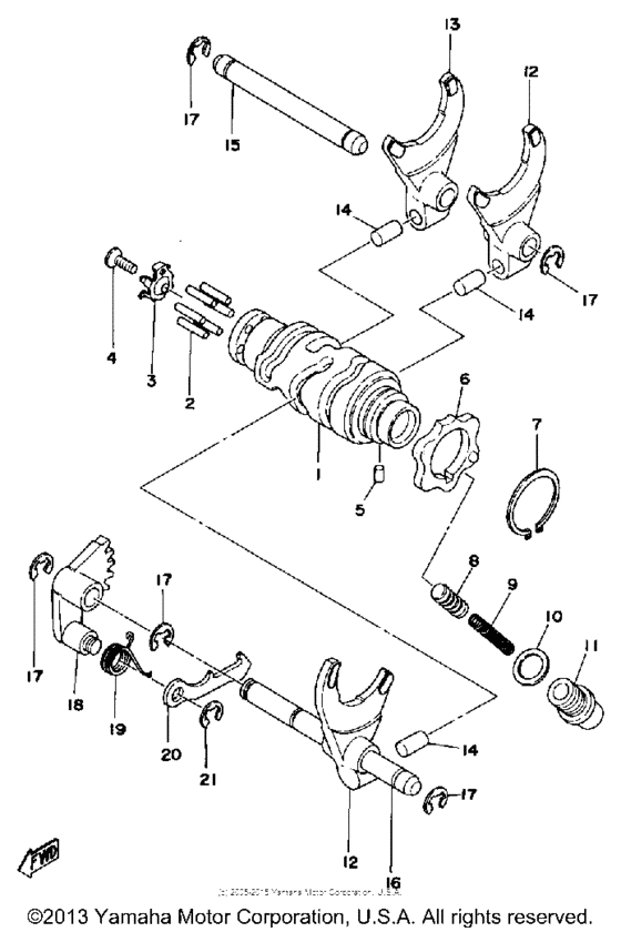 Shift shaft