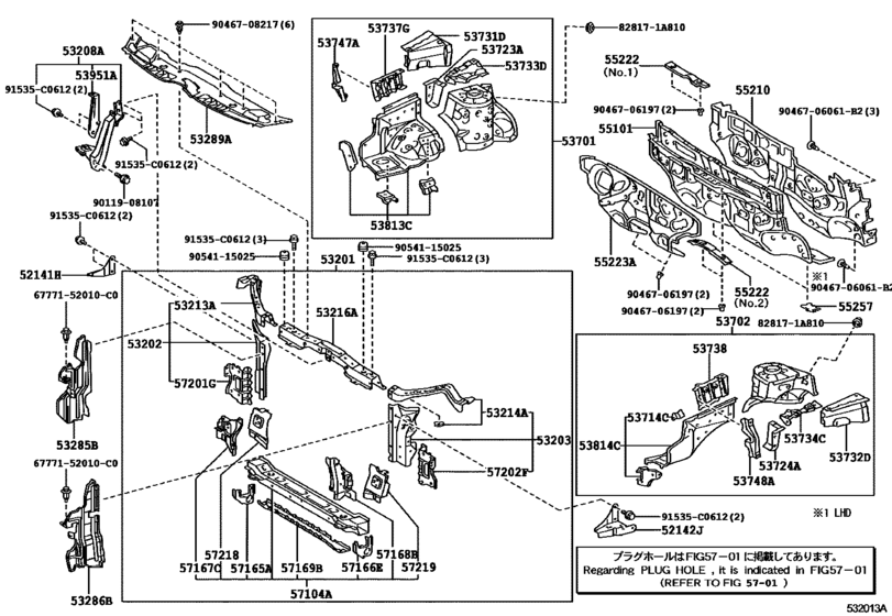 Front Fender Apron & Dash Panel
