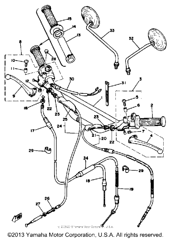 Handlebar cable