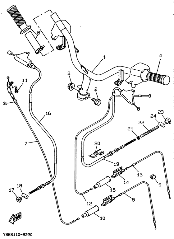 Steering handle & cable