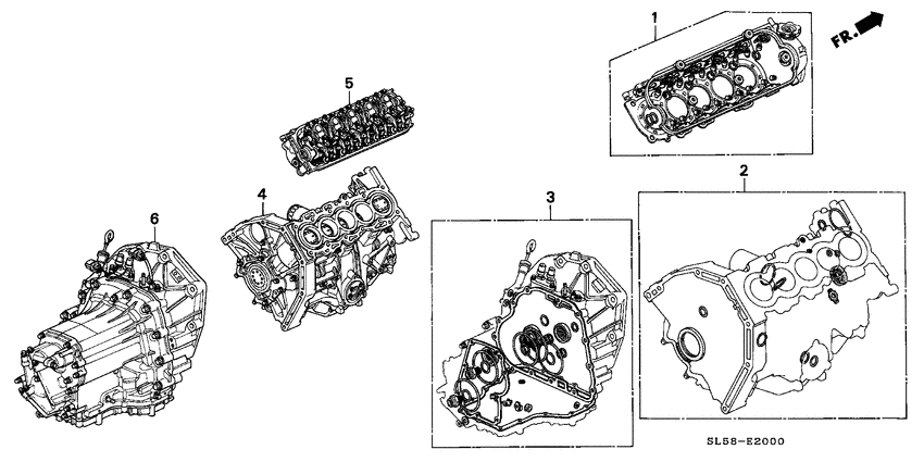 Gasket kit/engine assy./ transmission assy.