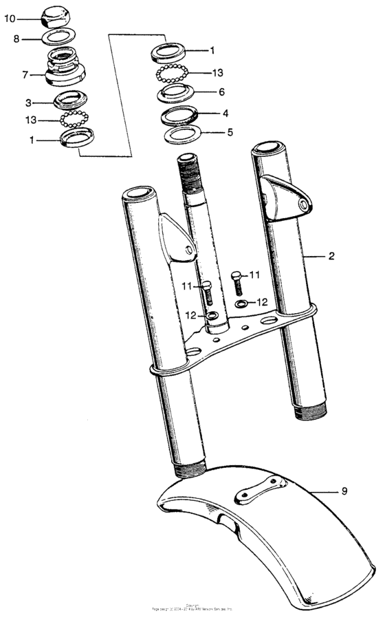 Front fork i + front fender