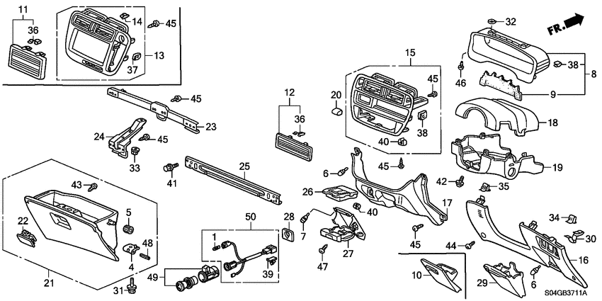 Instrument panel garnish