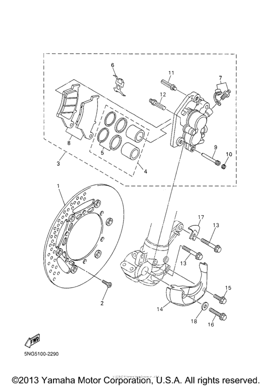 Front brake caliper