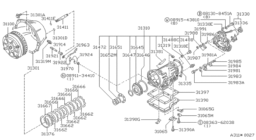Torque converter,housing & case