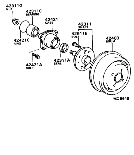 Rear Axle Shaft & Hub