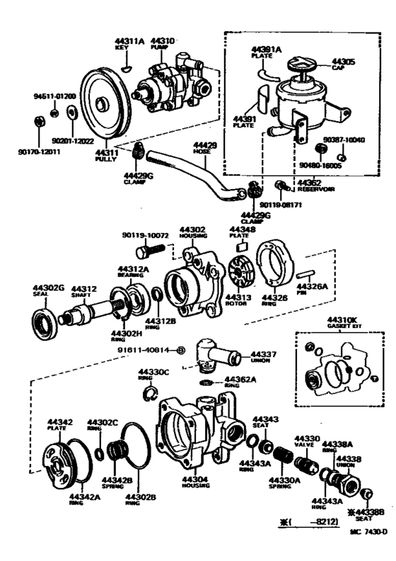 Vane Pump & Reservoir (Power Steering)