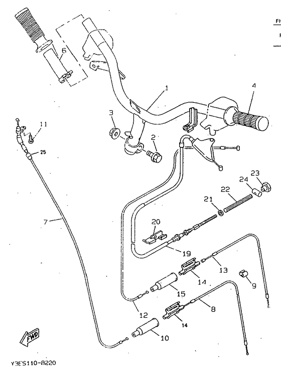 Steering handle & cable