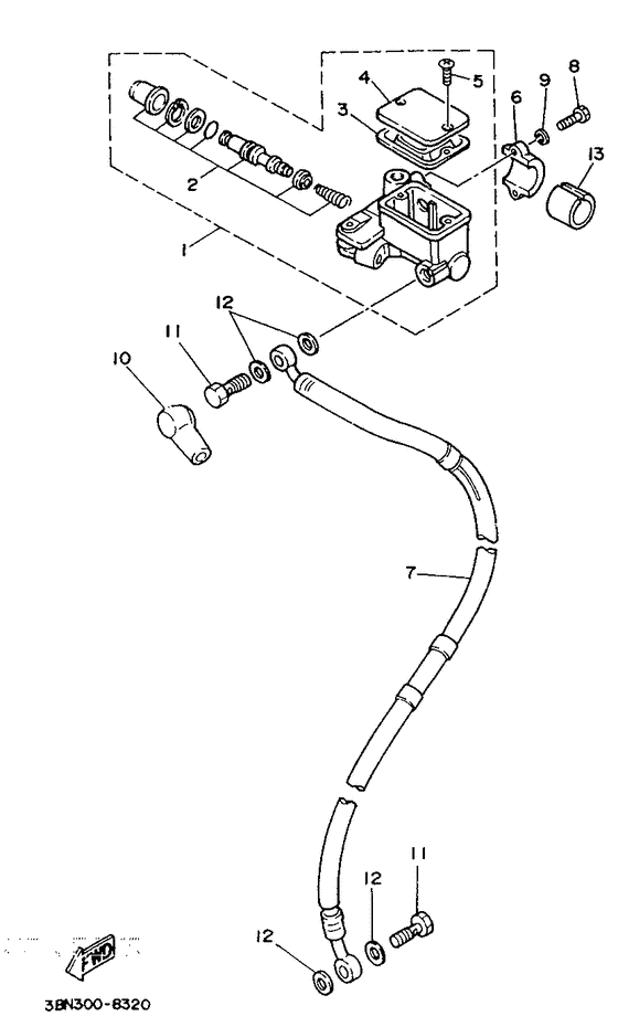 Front master cylinder