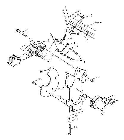 Rear caliper mounting