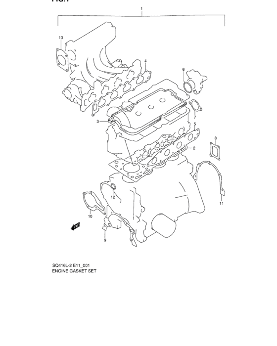 Engine gasket set