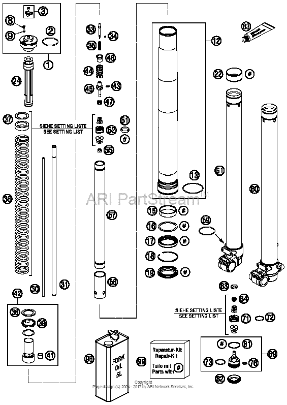 Front Fork Disassembled