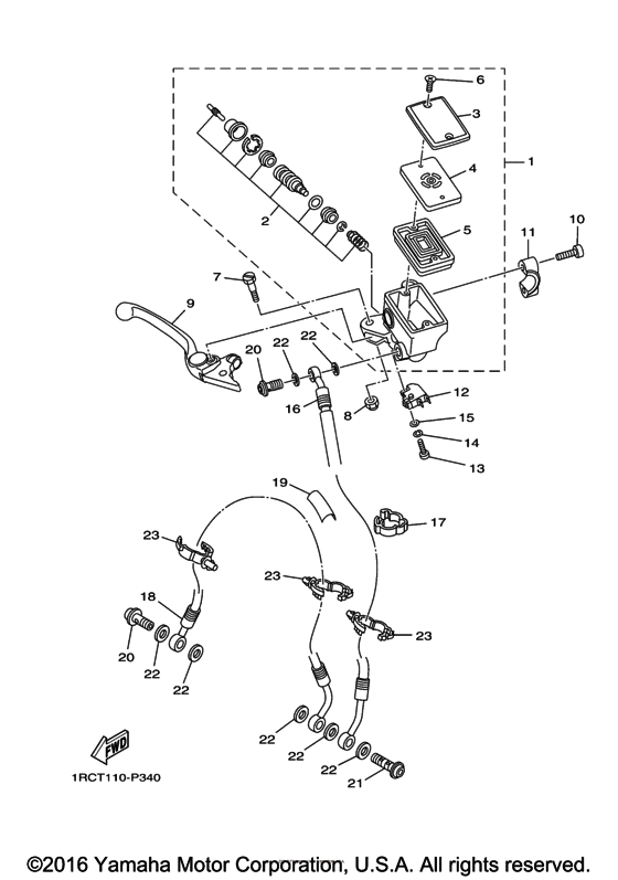 Front master cylinder