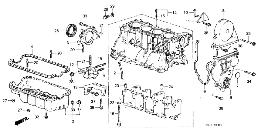 Cylinder block/oil pan