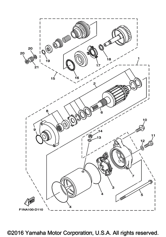 Starting motor