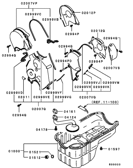 Cover,rear plate & oil pan