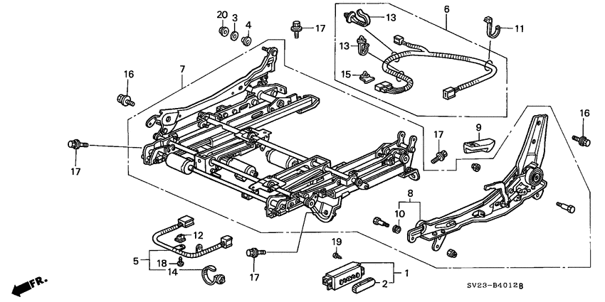 Front seat components