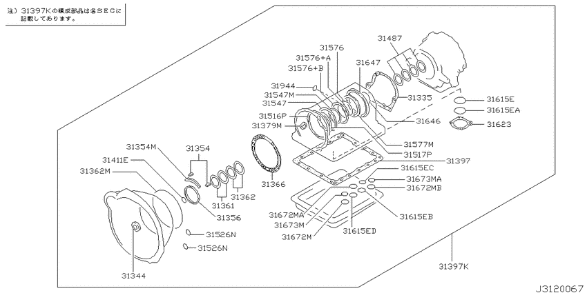 Gasket & seal kit (automatic)