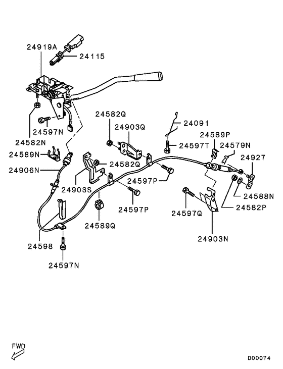 A/t floor shift linkage